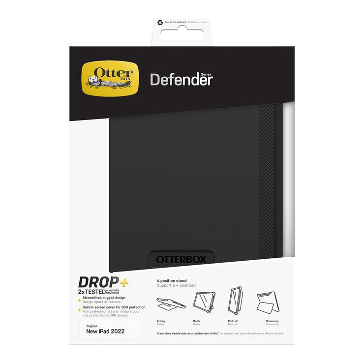 OtterBox Defender Apple iPad 10th Gen Case ProPack Black 77-89955