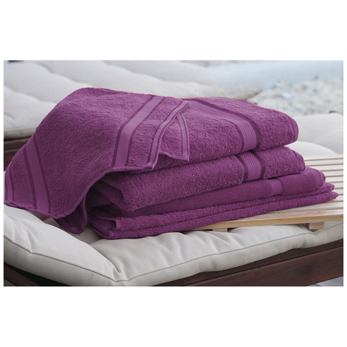 Kingtex Plain dyed 100% Combed Cotton towel range 550gsm Bath Sheet set 7 piece - Shizaz