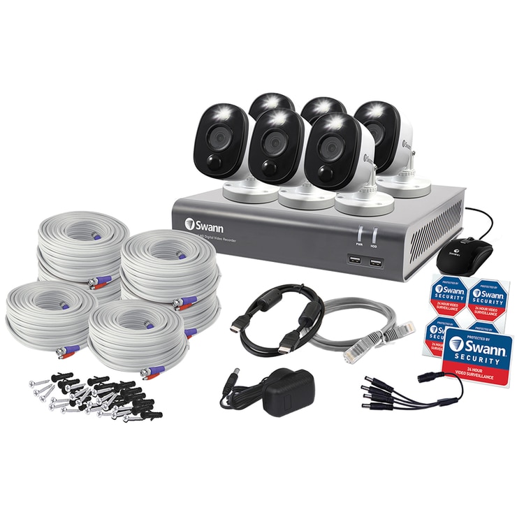 Swann 6 Camera 8 Channel 1080P Full HD DVR Security System SWDVK845806WL Costco Australia