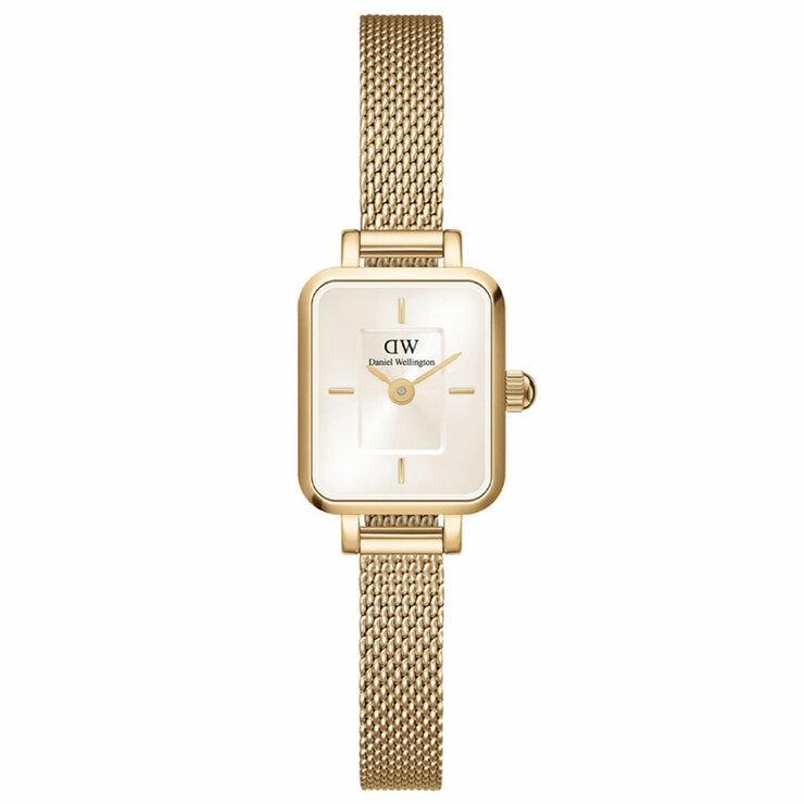 Daniel Wellington Quadro Mini Champagne Dial Evergold Mesh Strap Women's Watch DW00100656 Daniel Wellington Quadro Mini Champagne Dial Evergold Mesh Strap Women's Watch DW00100656