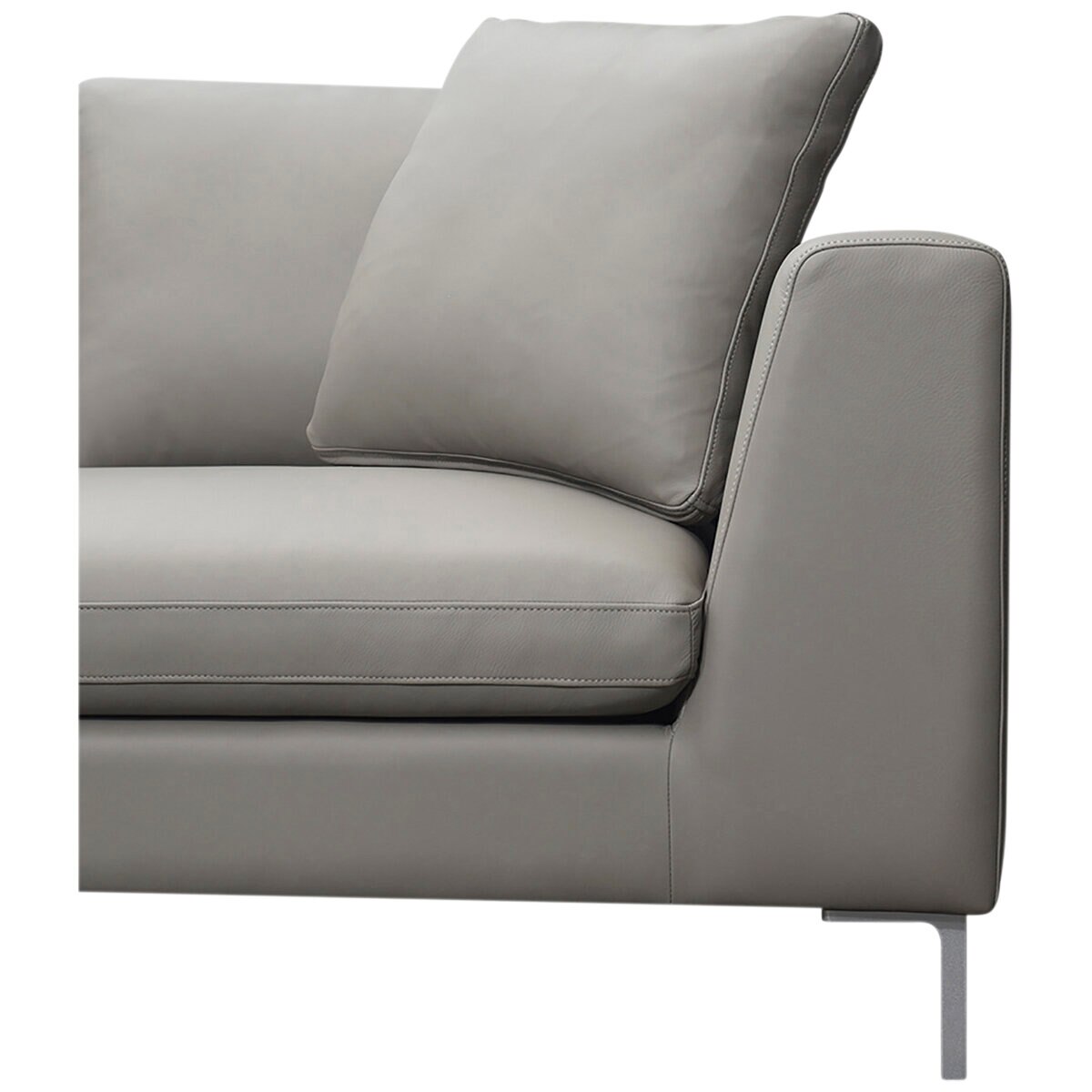 Moran Pico 3.5 Seater Sofa With Left Chaise Dove Silver
