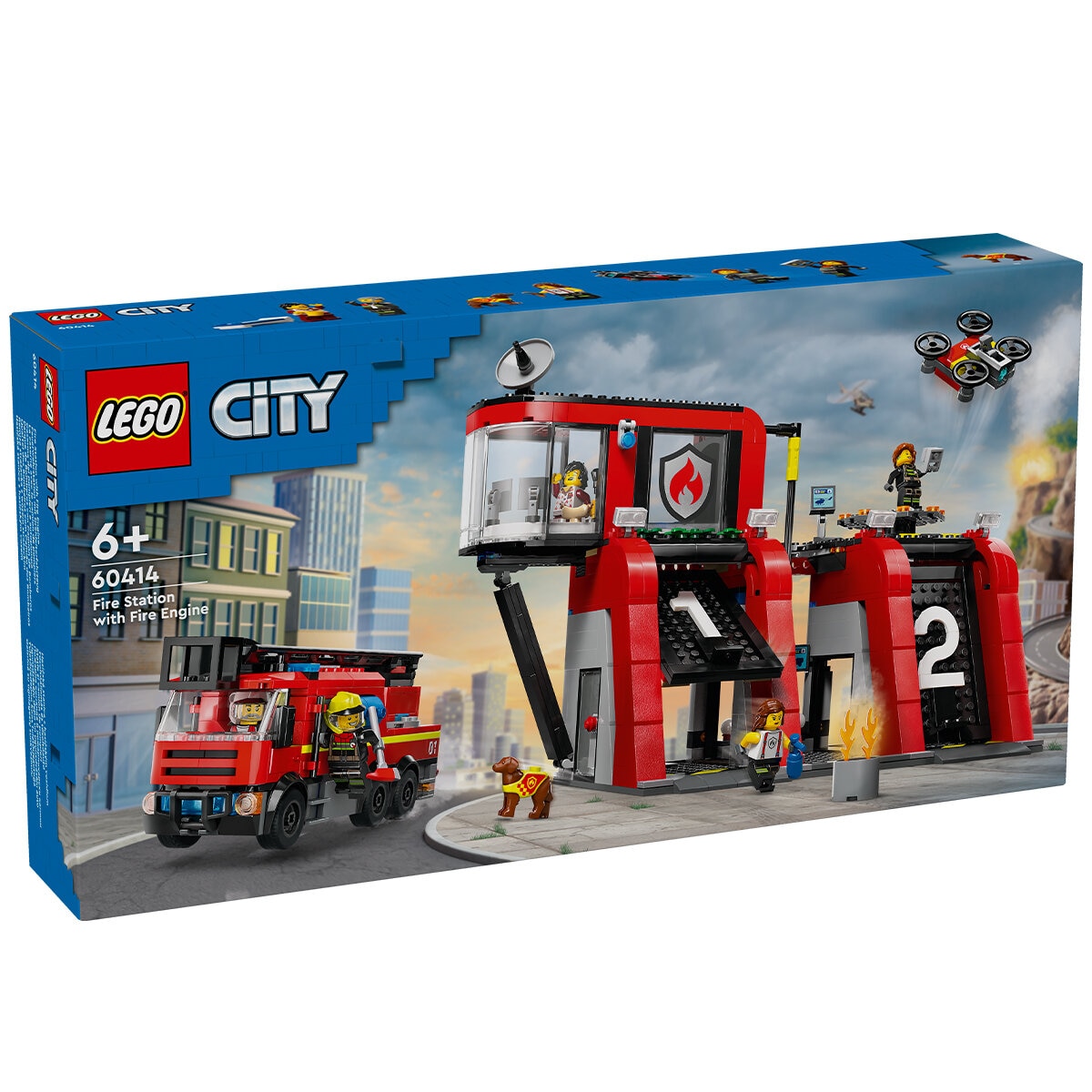 LEGO fire station with fire truck city 6041