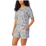 Mickey & Minnie Women's Pyjama Set 2 Piece - Grey