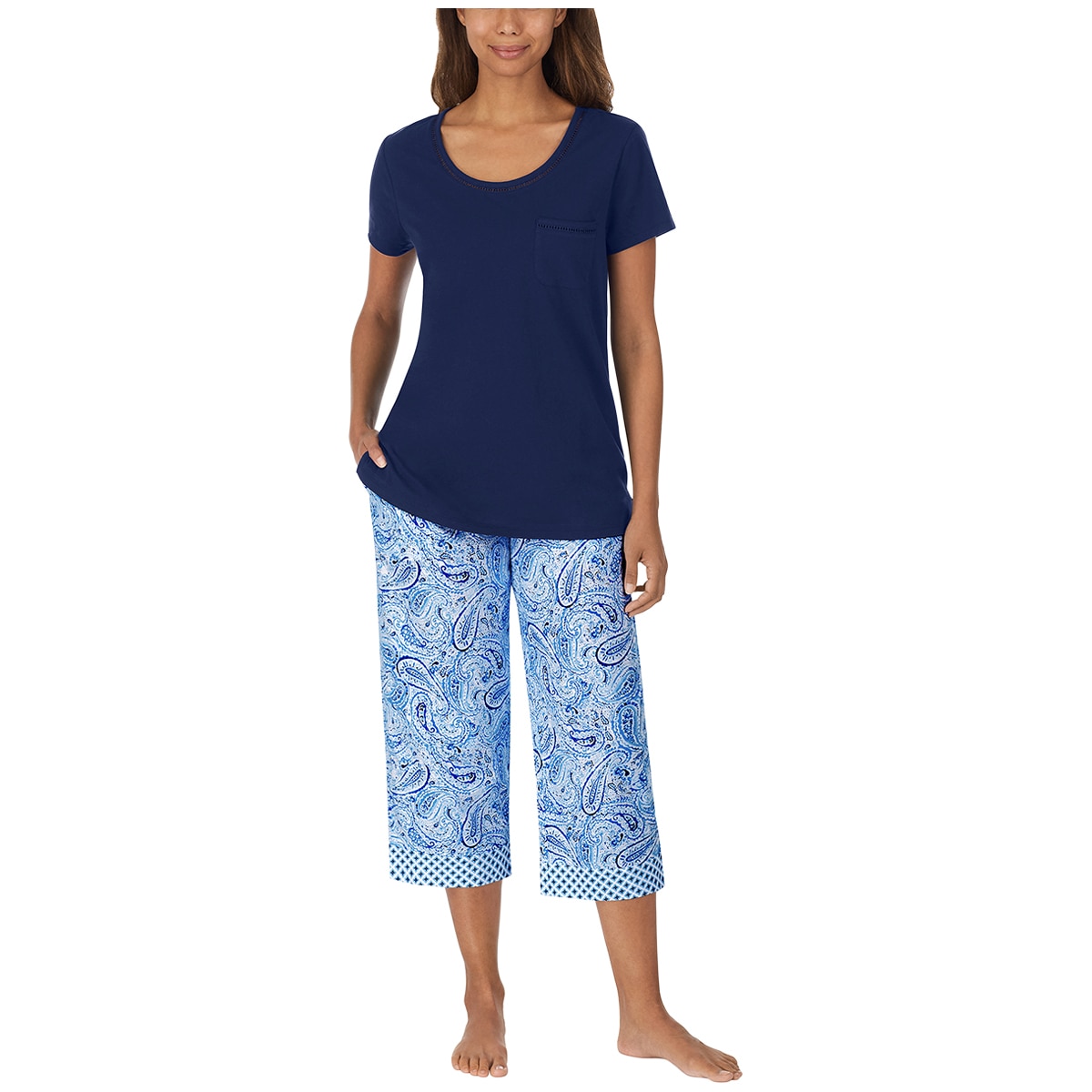 Carole Hochman Pyjama Set 4pc Navy