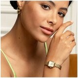 Olivia Burton Grosvenor Mini Ionic Plated Thin Gold Steel Ivory Dial Ladies Watch 24000257