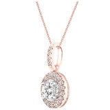 0.42ctw Diamond Heart Shape Cluster Pendant