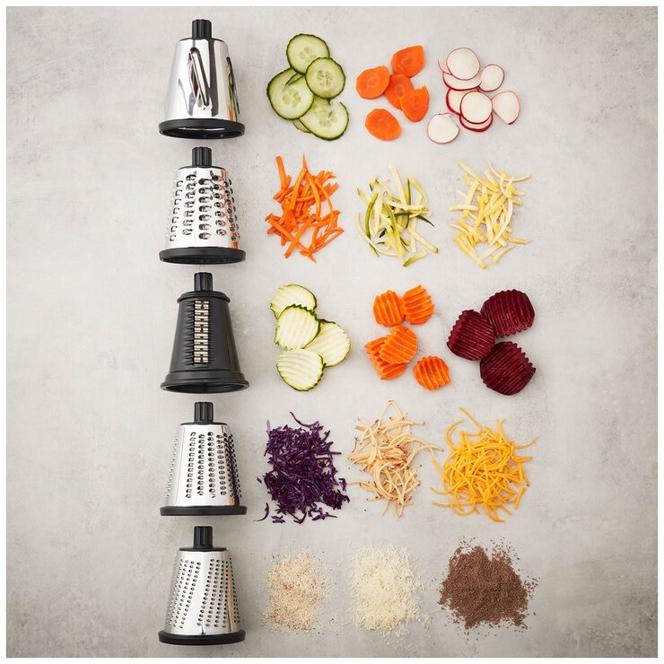MIU Rotary Food Grater With 5 Replaceable Drums MIU Rotary Food Grater With 5 Replaceable Drums