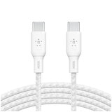 Belkin BoostCharge Braided USB-C To USB-C Cable 2M White 2 Pack CAB014BT2MWH2PK