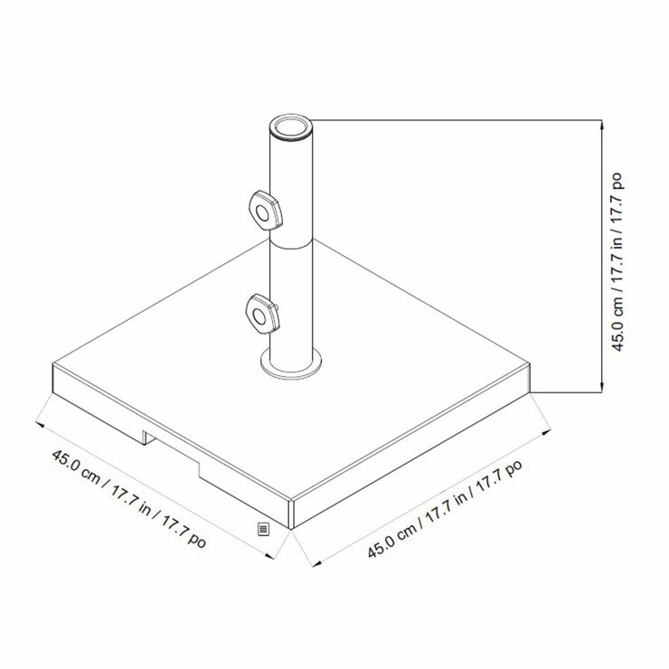 SunVilla Pembrooke 27kg Granite Umbrella Base