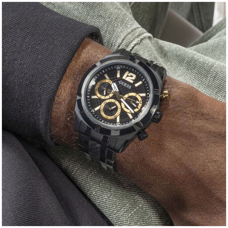 GUESS Resistance Black Link Men's Watch GW0714G4