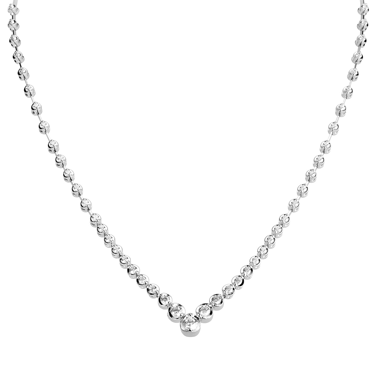 1.65ctw Dia Graduated Necklace