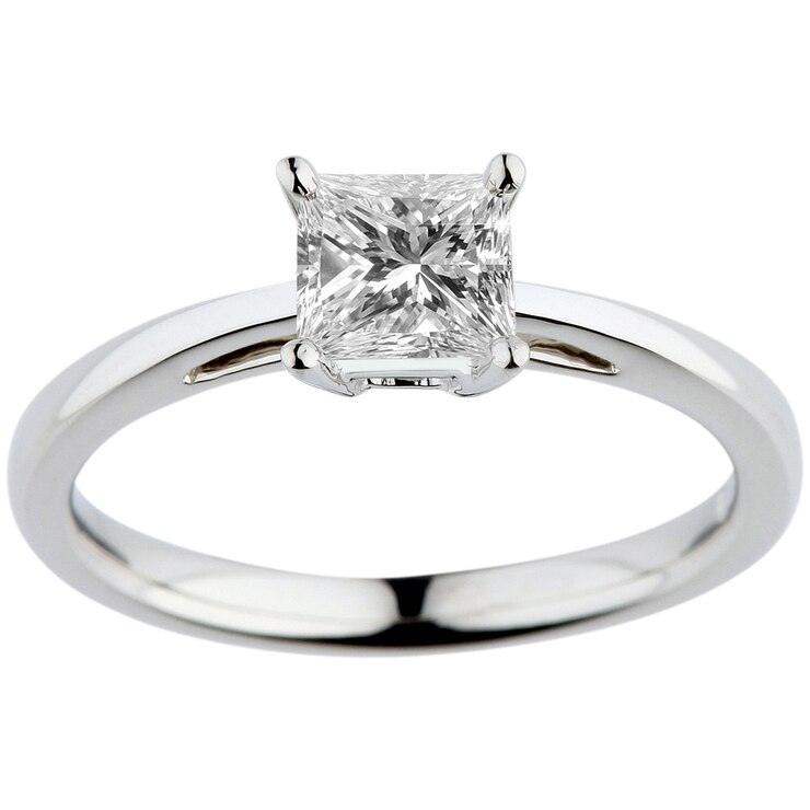 Platinum 0.50ctw Princess Cut Diamond Solitaire Ring Costco Australia
