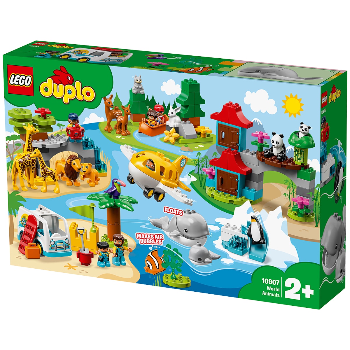 121 Piece Building Bricks LEGO Duplo Town World Animals 10907 