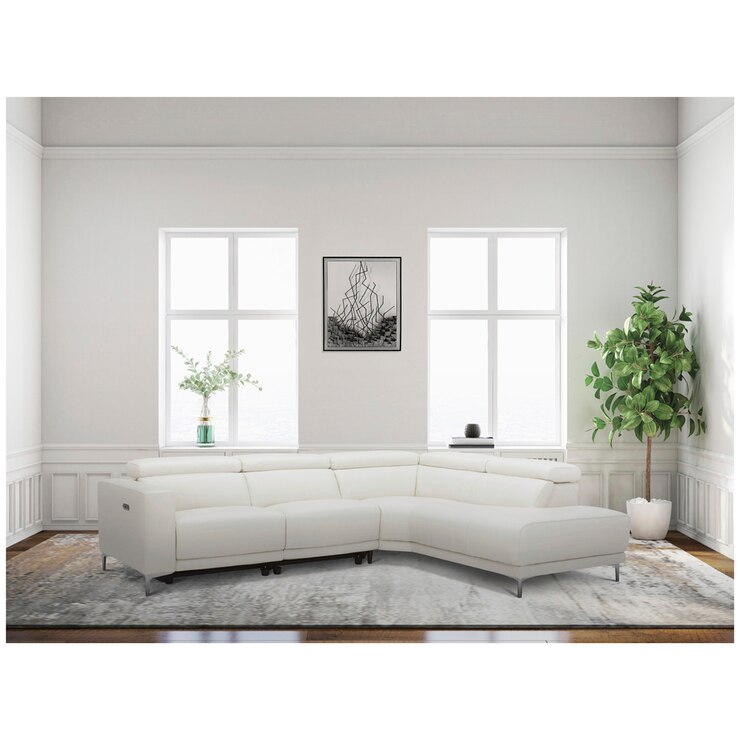 Gilman Creek 3pc Angeline Leather Power Reclining Sectional Costco