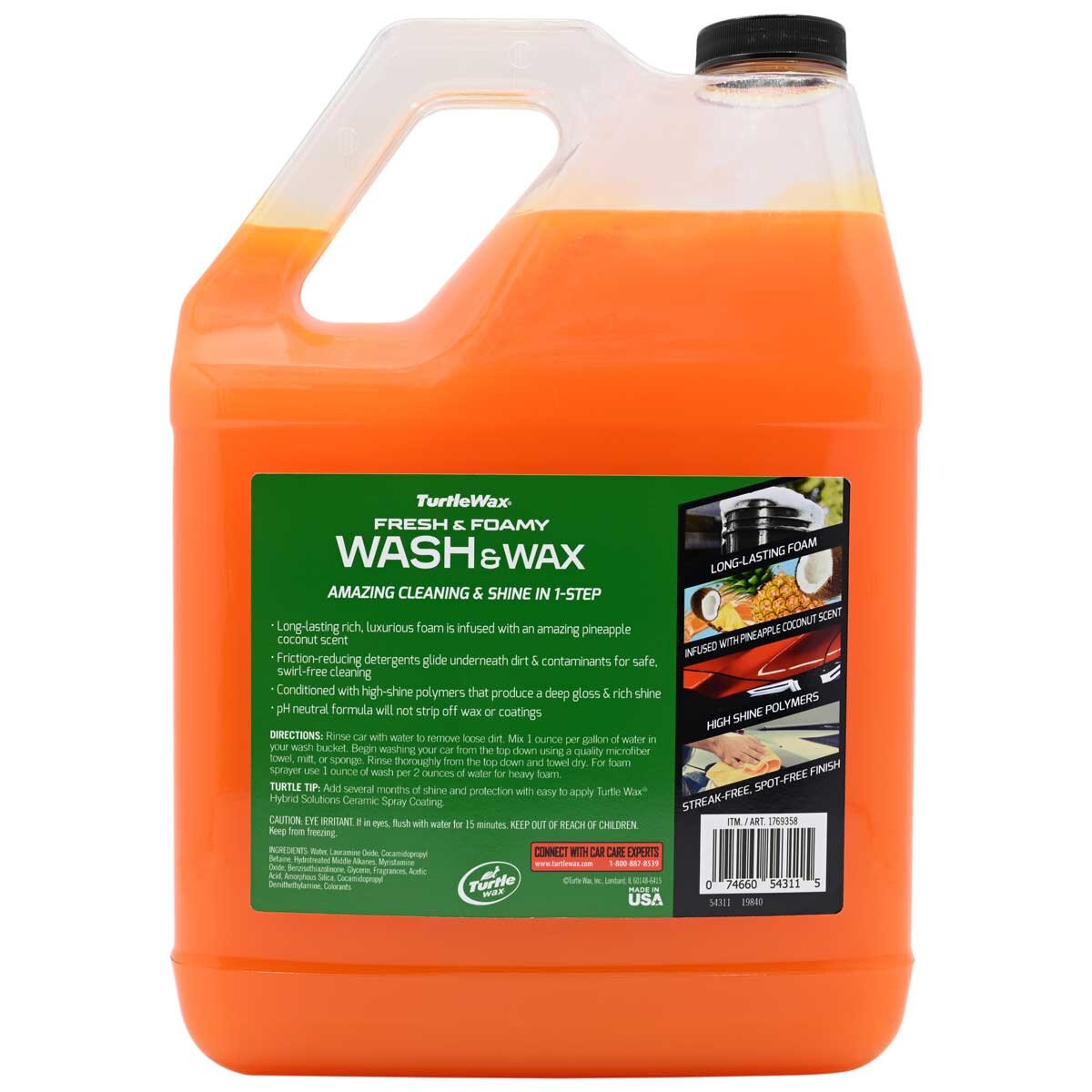 Turtle Wax Fresh Foamy Wash And Wax 3.79L
