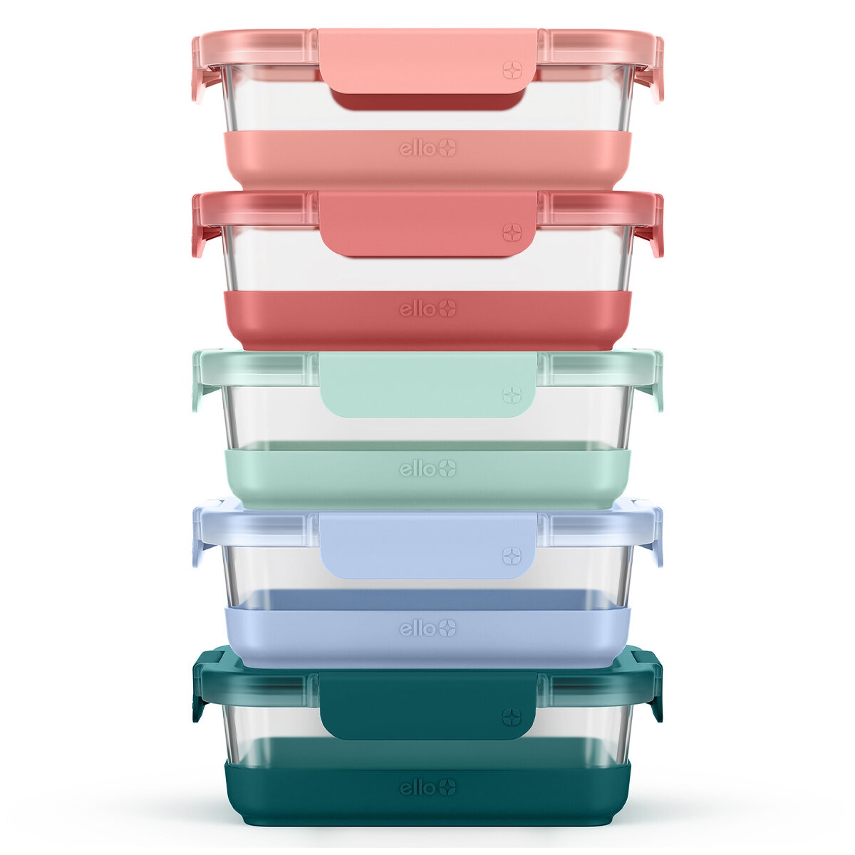 Ello Meal Prep Glass Storage 10 Piece Set Ello Meal Prep Glass Storage 10 Piece Set