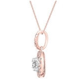 0.42ctw Diamond Heart Shape Cluster Pendant