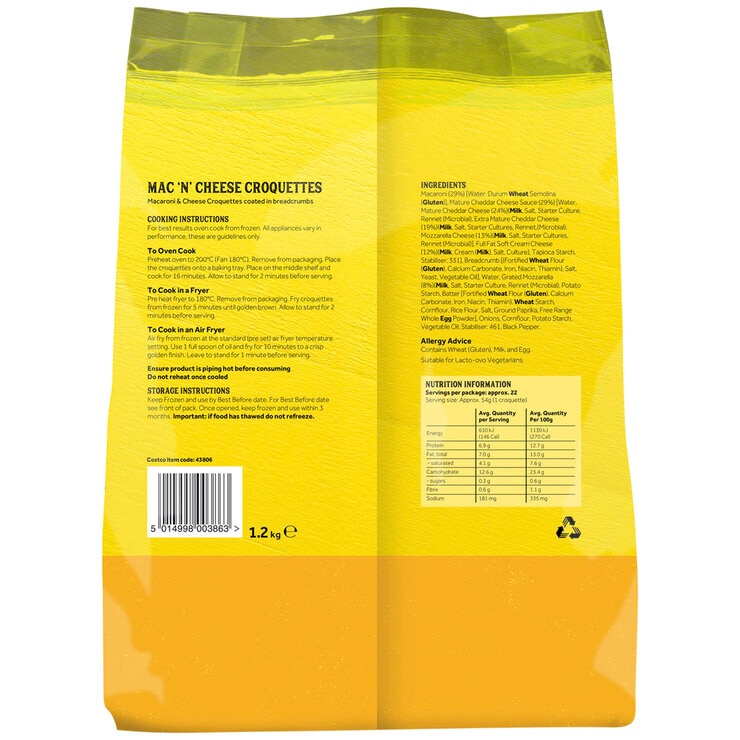 Rodeo Joe’s Mac & Cheese Croquettes 1.2kg Rodeo Joe’s Mac & Cheese Croquettes 1.2kg