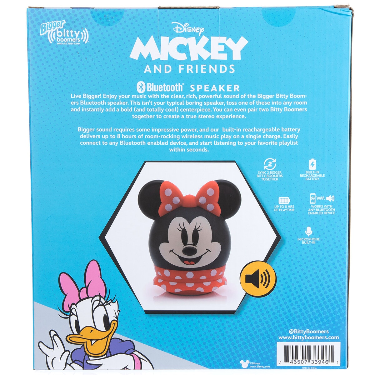 Bigger Bitty Boomers 8 Inch Bluetooth Speaker Minnie