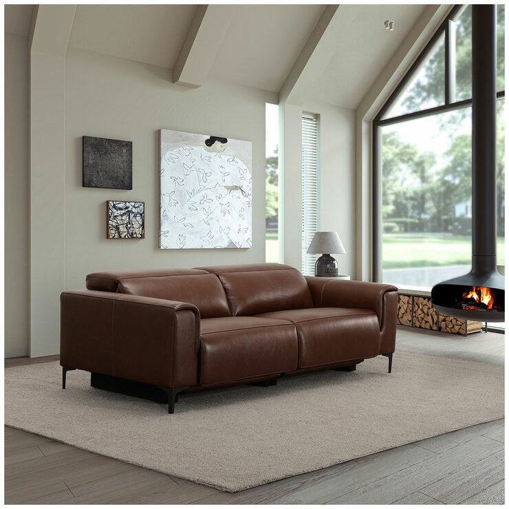 D38 268050 Hudson Power Leather Sofa D38 268050 Hudson Power Leather Sofa