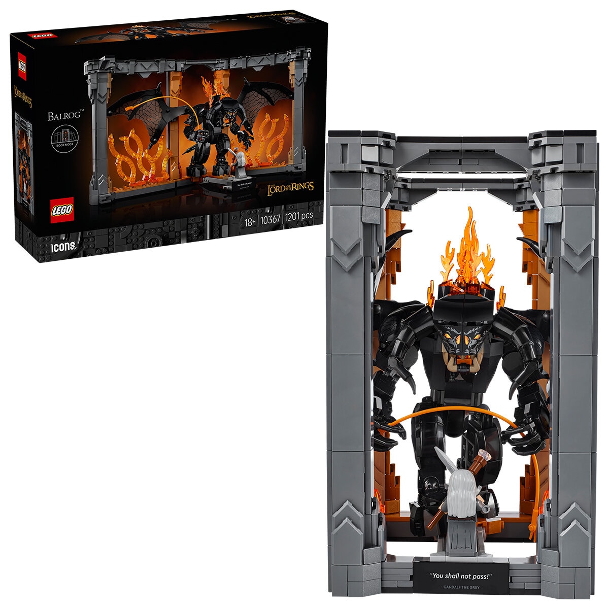 LEGO Icons The Lord of the Rings Balrog Book Nook 10367