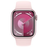 Apple Watch Series 9 GPS 41mm Pink Aluminium Case with Light Pink Sport Band - S/M
