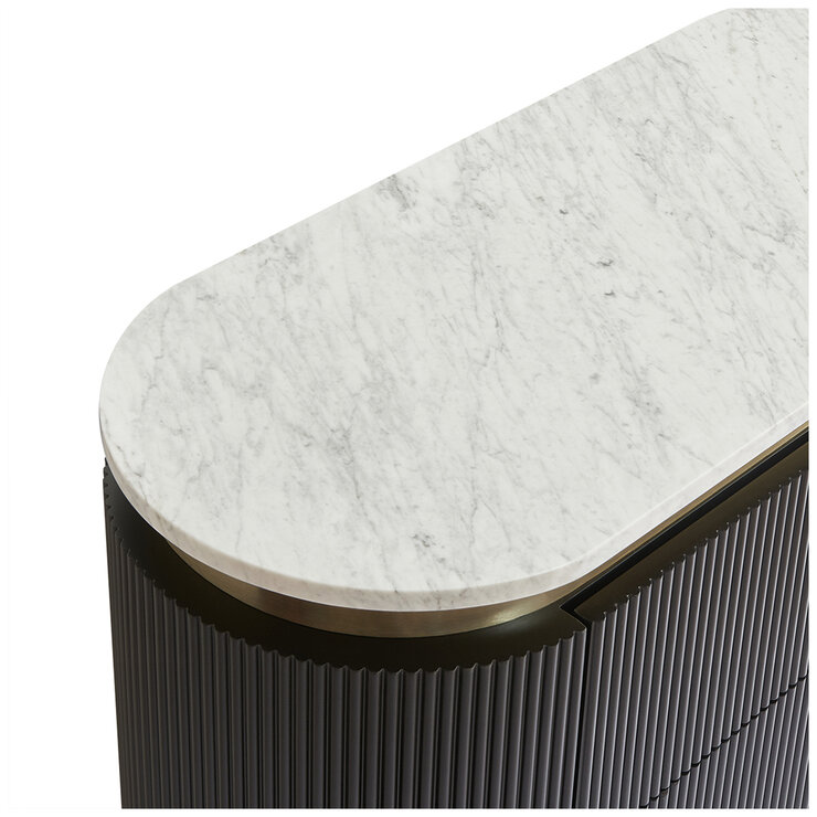 CAFE LIGHTING & LIVING Demarco 3 Drawer Chest Black