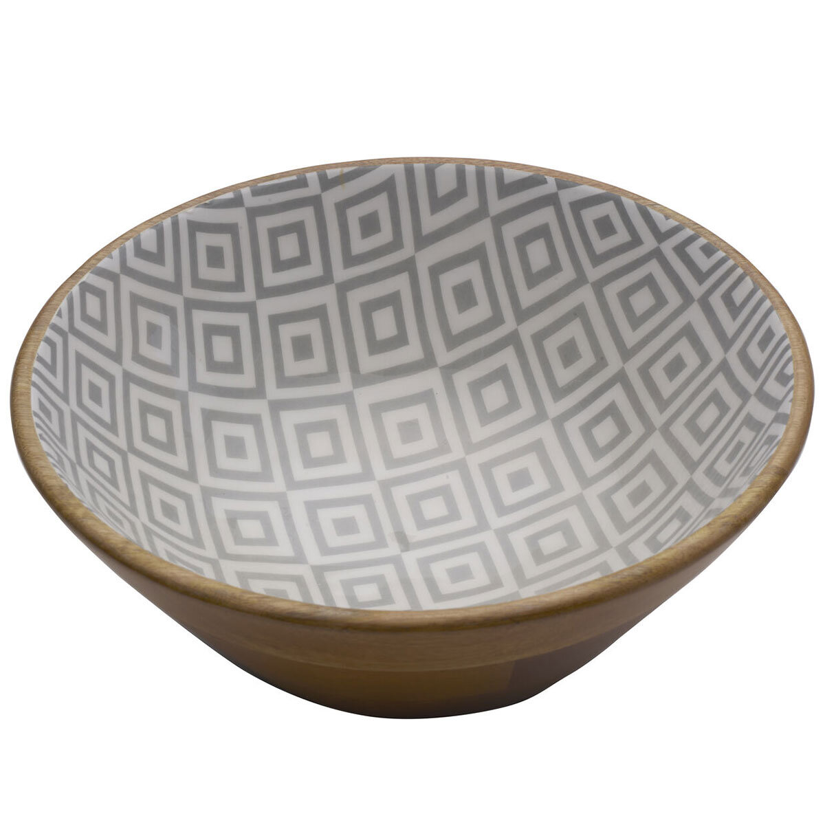 Mikasa Mango Wood Serving Bowl Grey