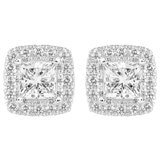 18KT White Gold 0.75ctw Diamond Stud Earrings