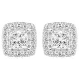 18KT White Gold 0.75ctw Diamond Stud Earrings