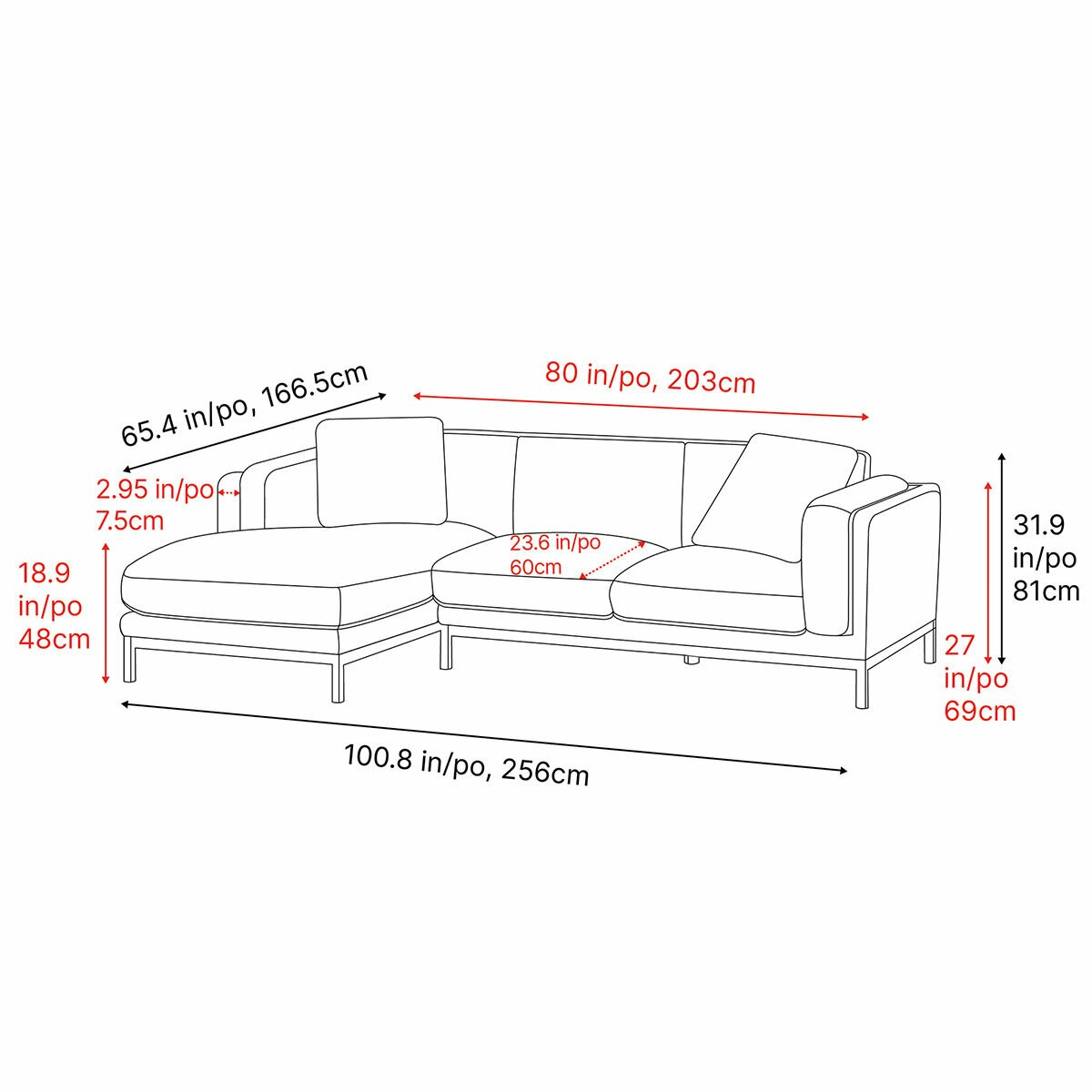 Valencia Bergen Fabric Sectional Lounge Left Chaise Beige Valencia Bergen Fabric Sectional Lounge Left Chaise Beige