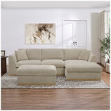 Caley 4 Piece Fabric Chase with Ottoman Caley 4 Piece Fabric Chase with Ottoman