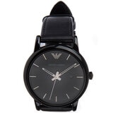 Emporio Armani Men's Three-Hand Date Black Leather Watch AR1732