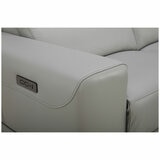 Aiden & Ivy Leather Power Sectional With Ratchet Headrest
