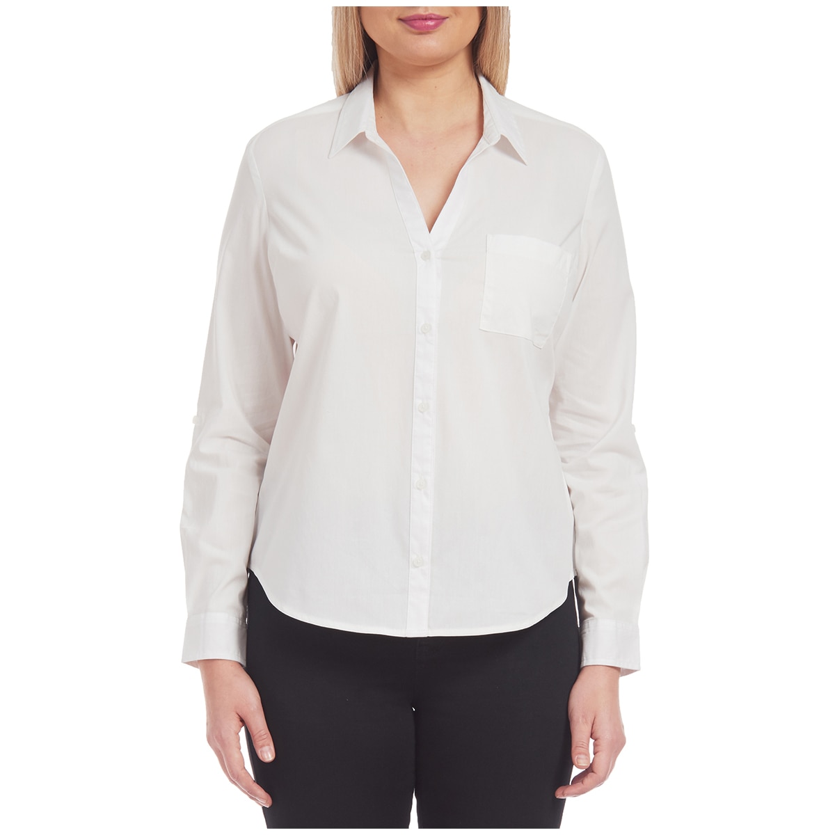 JACHS Girlfriend Cotton Shirt - White