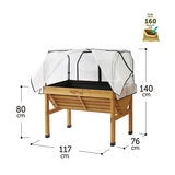 VegTrug 1.2m Classic Home Farm Kit - Natural with Greenhouse Frame & Cover VegTrug 1.2m Classic Home Farm Kit - Natural with Greenhouse Frame & Cover