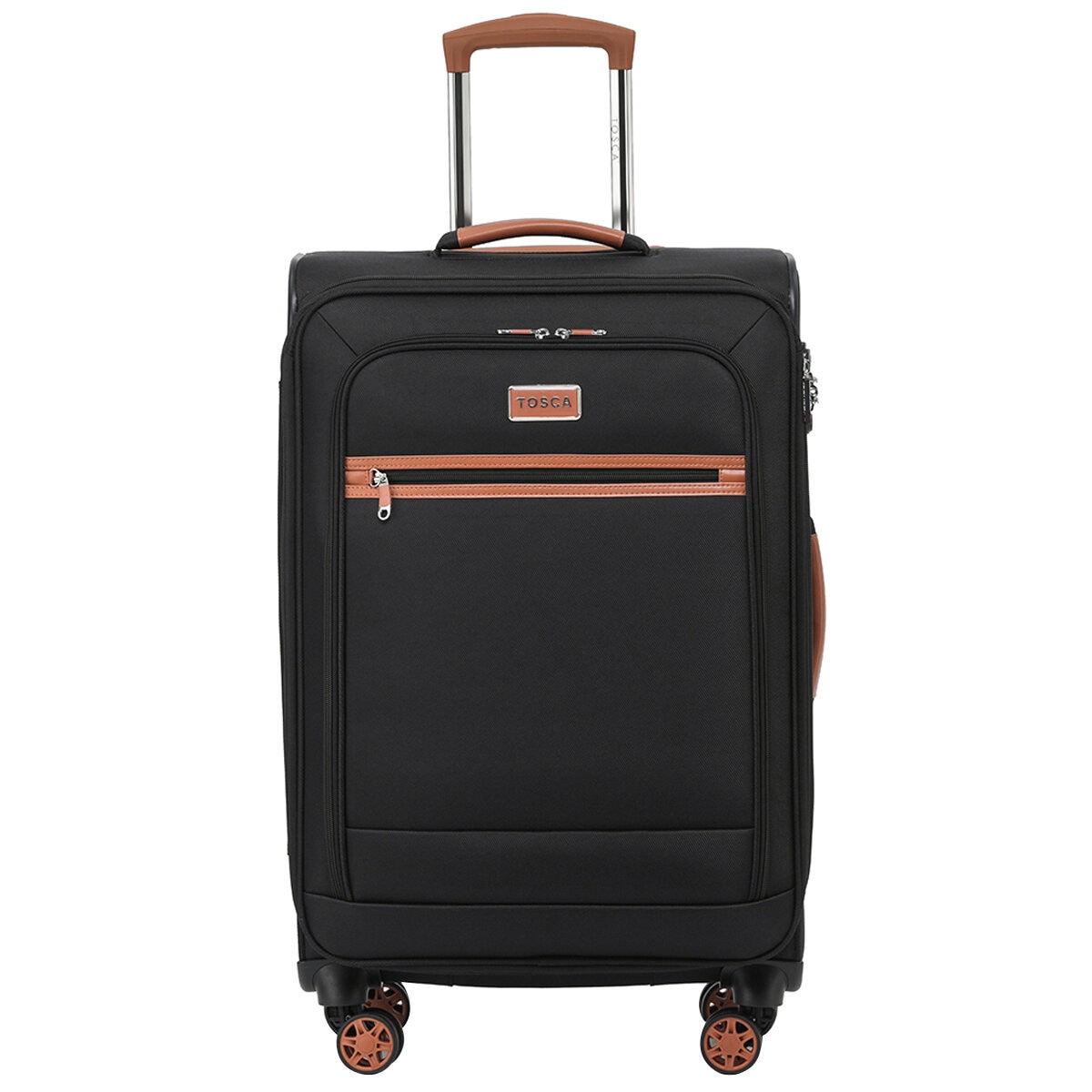 Tosca Park Avenue 3 Piece Luggage Set Black Tan