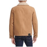 Calvin Klein Canvas Sherpa Jacket Brown