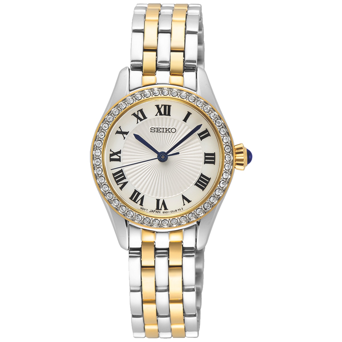 Seiko Ladies Crystal Swarovski Two Tone Watch SUR336P | C...