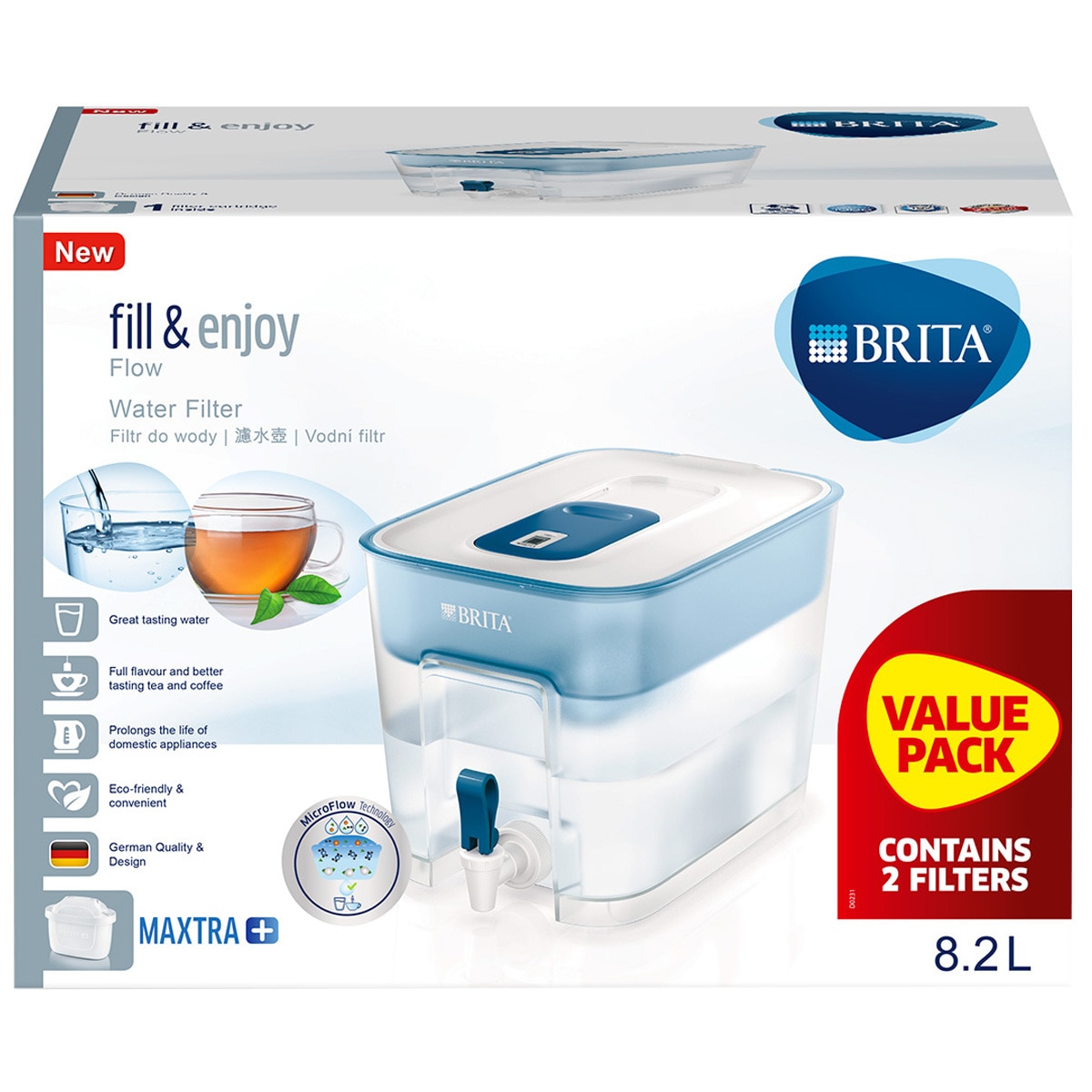 BRITA Flow Cask 8.2L with 2x MAXTRA+ Filters Costco Australia