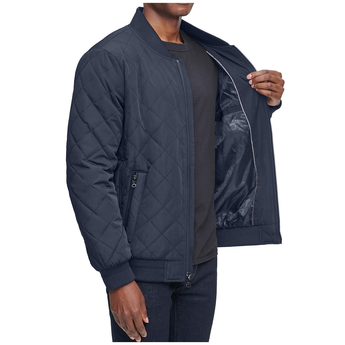 Calvin Klein Men's Bomber Jacket True Navy