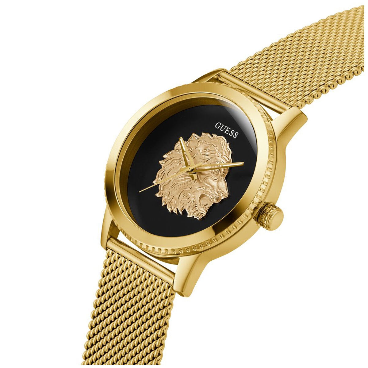 GUESS Monarch Black Lion Mesh Men's Watch GW0702G1