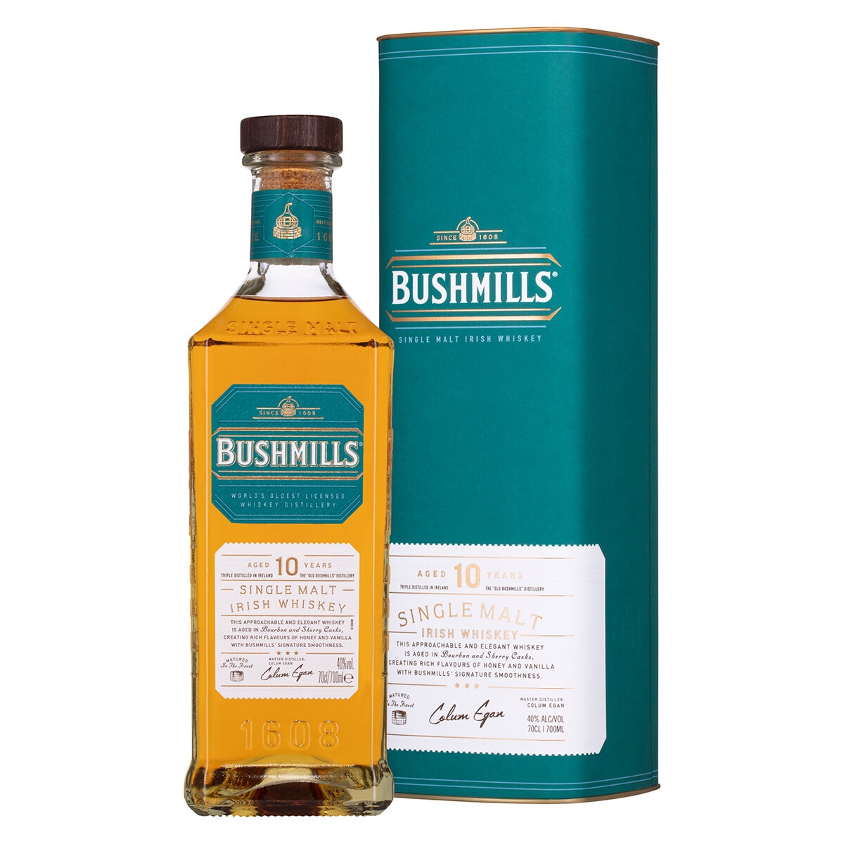 Bushmills 10 Year Old Single Malt Irish Whiskey 700ml