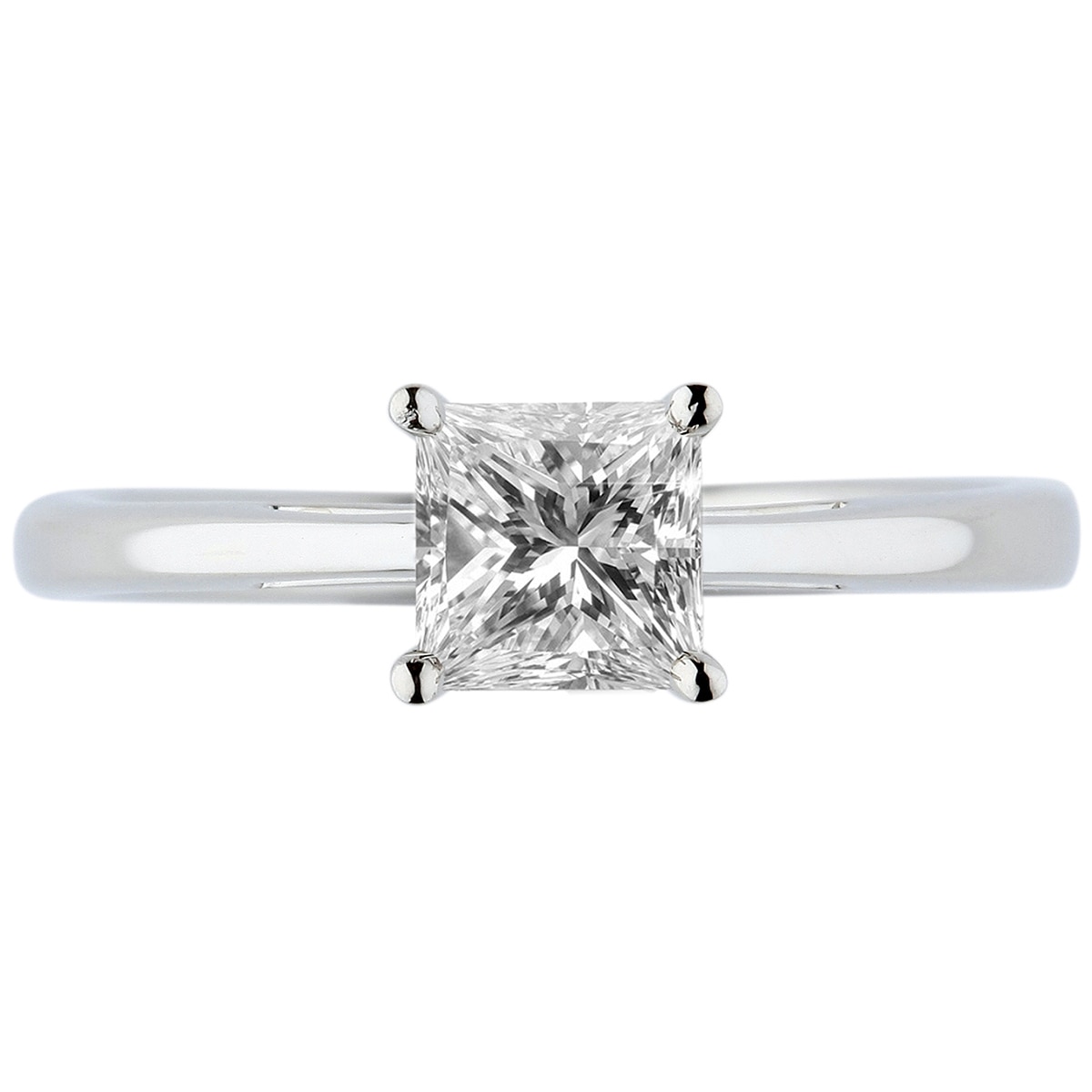 Platinum 0.50ctw Princess Cut Diamond Solitaire Ring Costco Aust...