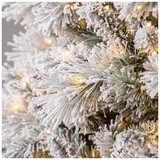 Pre-Lit Glitter Flocked Cashmere Artificial Christmas Tree 2.74M