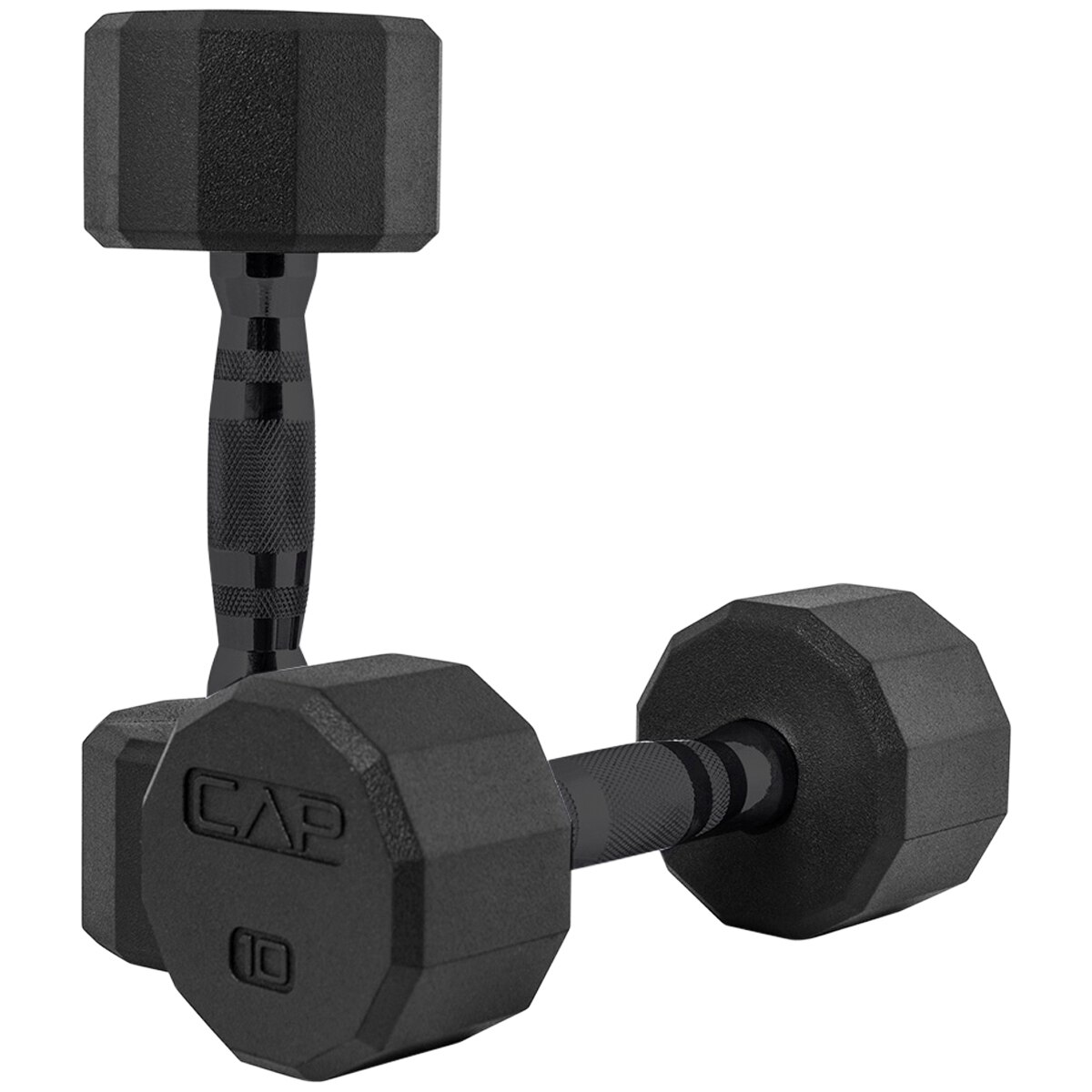 CAP 90kg Coated Dumbbell Set with Rack Black Costco Australia
