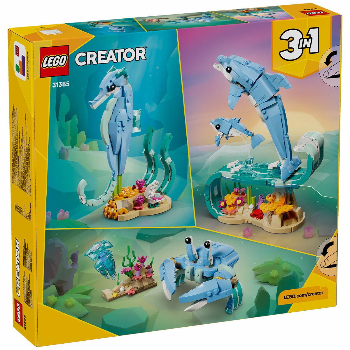 LEGO Creator 3 in 1 Sea Animals Beautiful Dolphins 31385