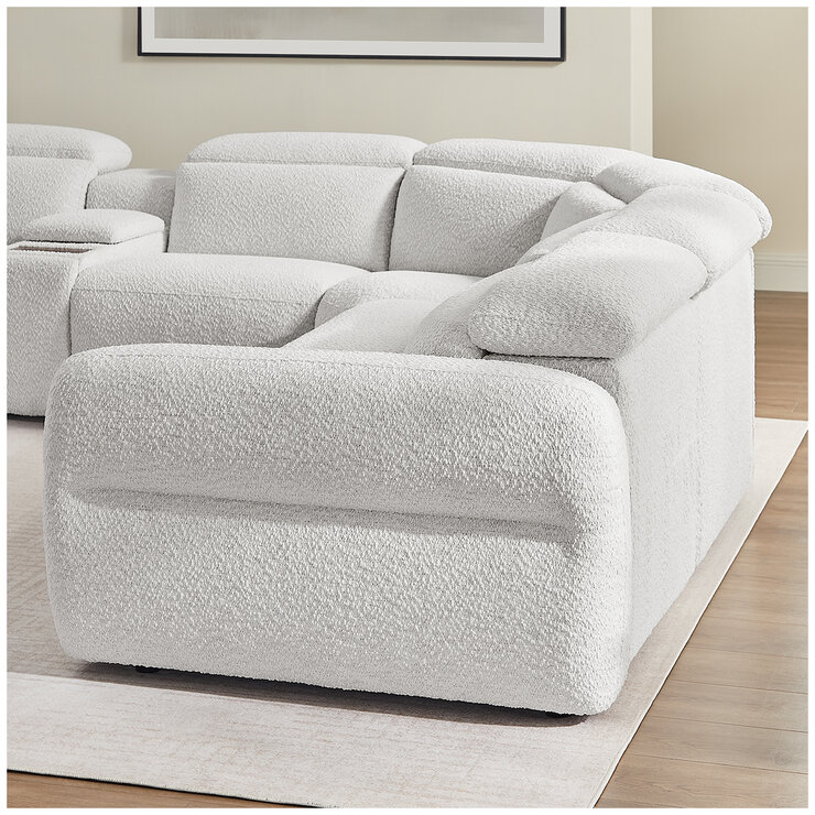 Aiden & Ivy Fabric Power Reclining Sectional With Power Headrests