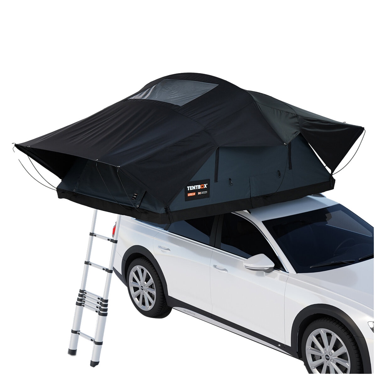 TentBox Lite XL on a car - Slate Grey