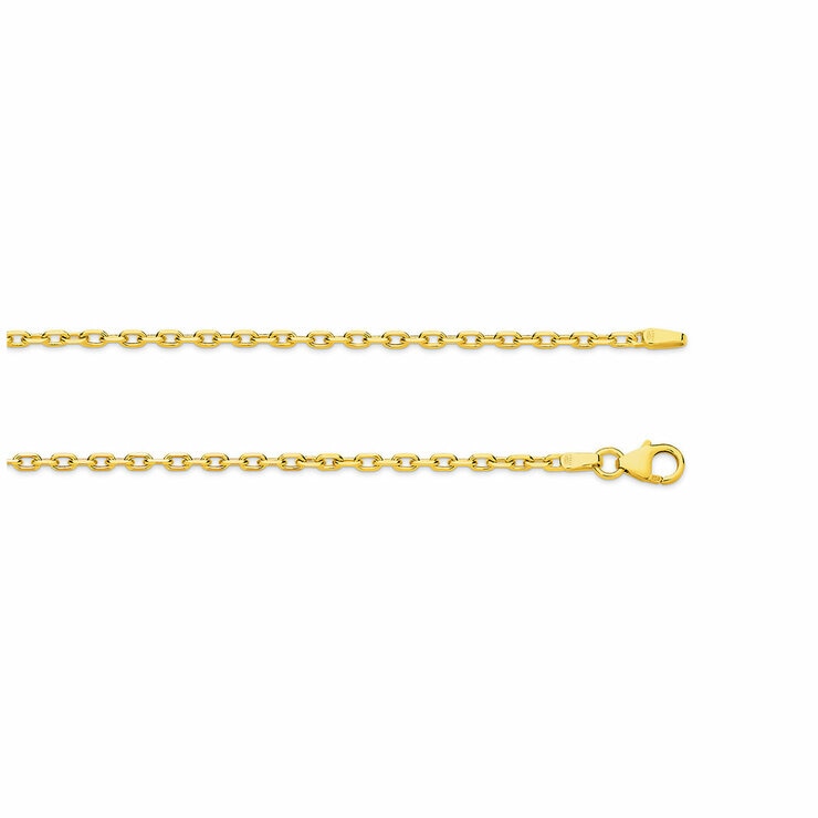 18KT Yellow Gold Diamond Cut Anchor Chain